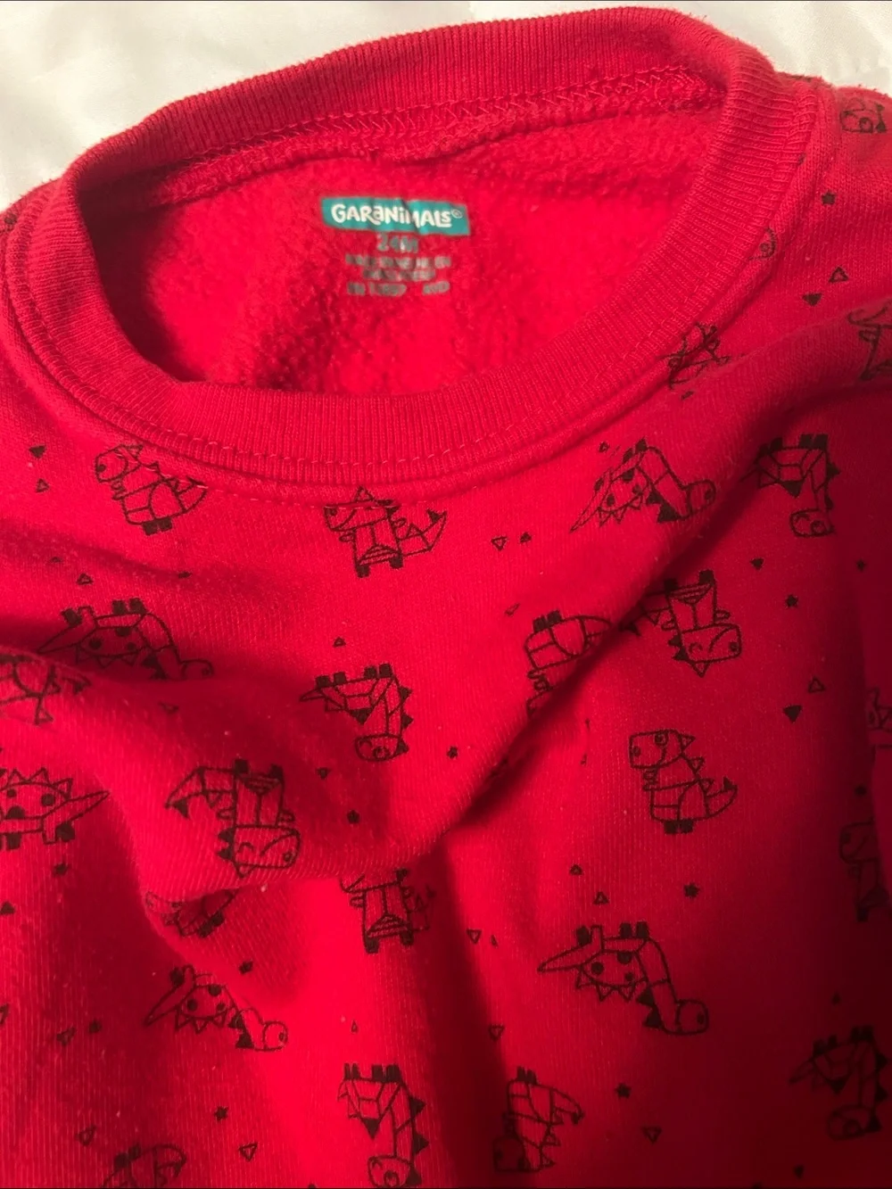 Garanimals Kids Crewneck Sweatshirt - Red, Navy & Beige Animal and Space Prints